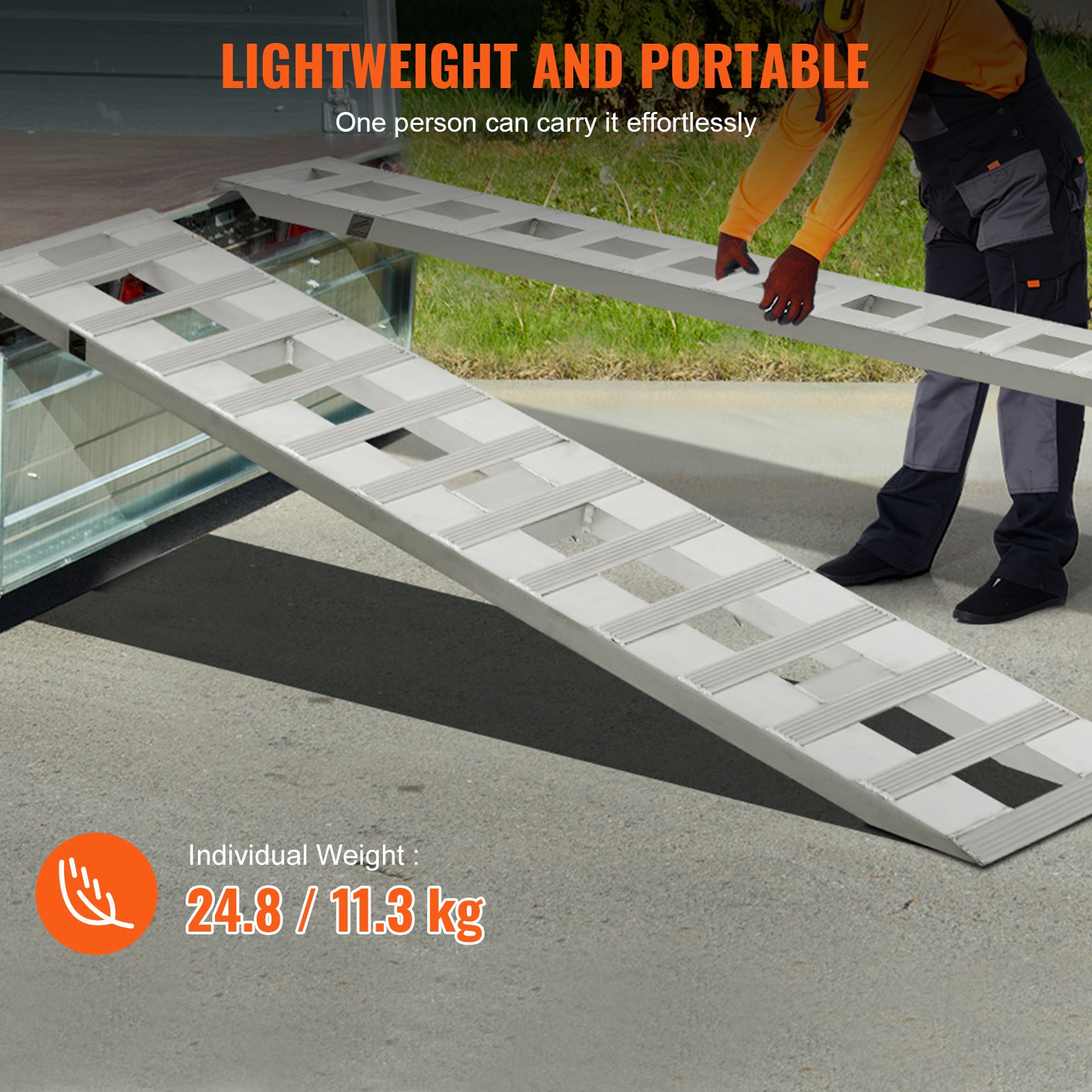 Aluminium Loading Ramps For Vehicles 6000 Lbs Capacity Set_voghion.com
